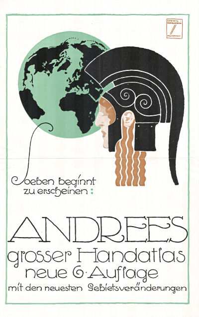 Andrees Handatlas 1914. Reclame