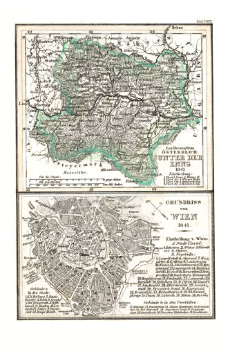 Meyer's Pfennig-Atlas (1834-1841)
37. Erz-Herzogthum Oesterreich: Unter der Enns (Lief. CXVI = 116, 1841)