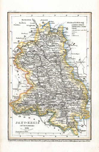 Meyer's Pfennig-Atlas (1834-1841)
52. Jaxt-Kreis (Würtemberg) (Lief. CXII = 112, 1841)