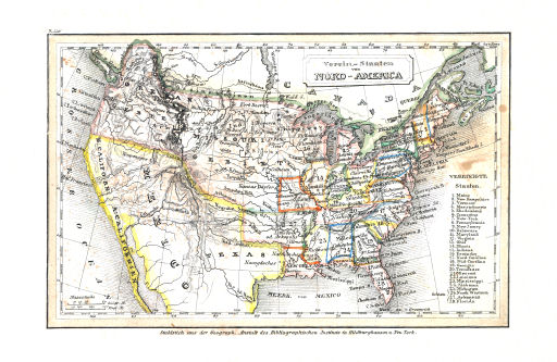 Meyer's Pfennig-Atlas (1834-1841)
91. Verein.-Staaten von Nord-America (Lief. X = 10)