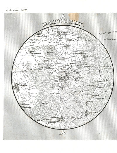 Meyer's Pfennig-Atlas (1834-1841)
115. Darmstadt, Frankfurt a/M. (Lief. LXII = 62)