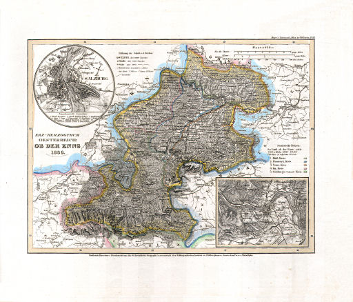 Meyer's Universal-Atlas (1830-1840)
49. Erz-Herzogthum Oesterreich: Ob der Enns (Nº 83, 1838)
