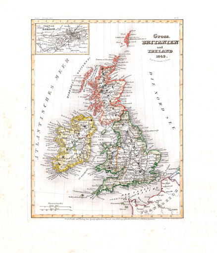 Meyer's Zeitungs-Atlas (1849-1852)
25. Gross-Britanien und Ireland (Nº 32, 1849)