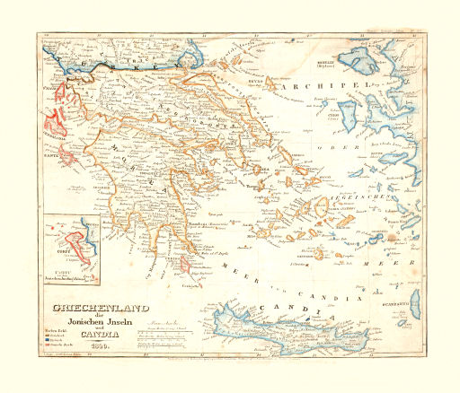 Meyer's Zeitungs-Atlas (1849-1852)
40. Griechenland, die Jonischen Inseln und Candia (Nº 80, 1850)