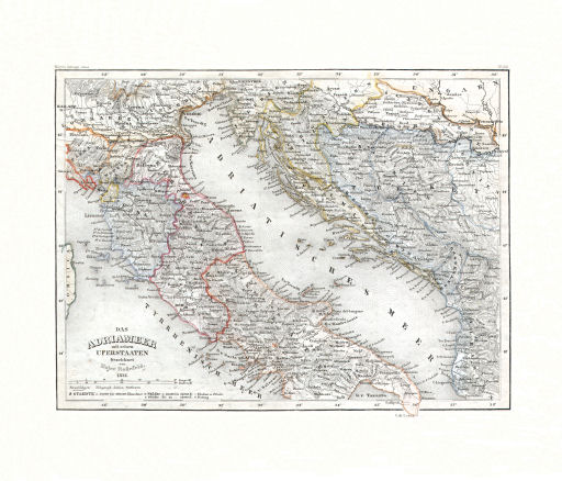 Meyer's Zeitungs-Atlas (1849-1852)
84. Das Adriameer mit seinen Uferstaaten (Nº 122, 1852)