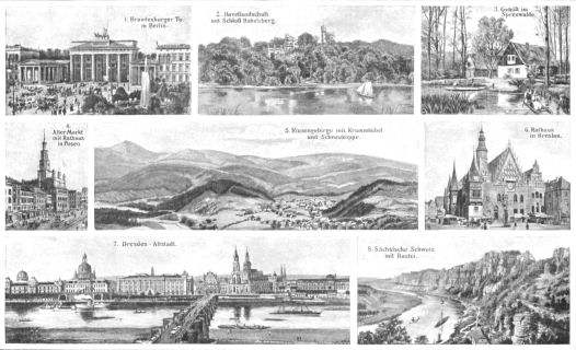 Brockhaus' Kleines Konversations-Lexikon, 1911
1.254b. Provinzen Brandenburg, Posen, Schlesien und Königreich Sachsen II