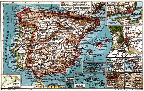 Brockhaus' Kleines Konversations-Lexikon, 1911
2.730a. Spanien und Portugal I