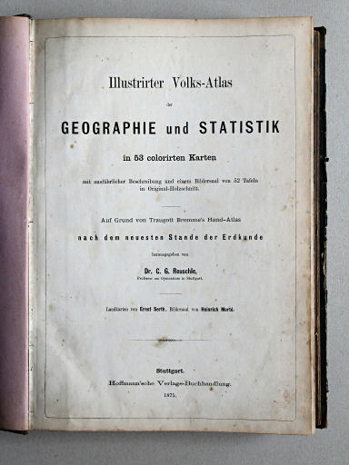 Reuschle, Illustrirter Volks-Atlas, 1875
Titelpagina