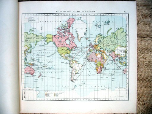 Universal-Atlas, Dr. A. Berg (ca. 1906)
3. Verkeer en koloniën / Communications, colonies