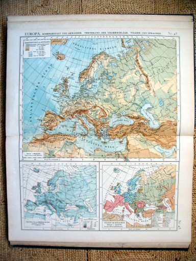 Universal-Hand-Atlas, Dr. A. Berg (ca. 1906)
4A. Europa, natuurkundig / Europe, physical