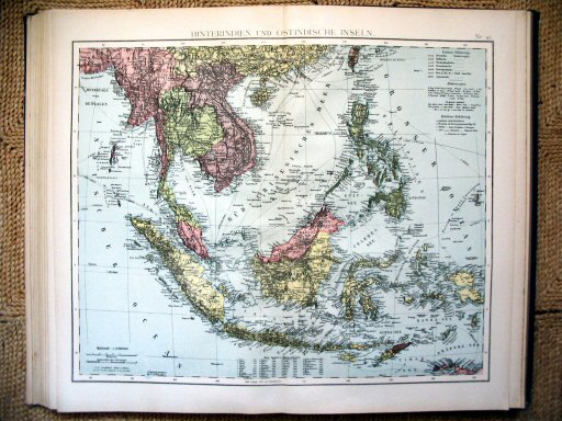 Universal-Atlas, Dr. A. Berg (ca. 1906)
45. Zuidoost-Azië / Southeast Asia