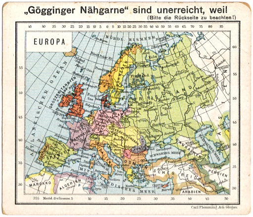 Flemmings Reklame-Atlas (ca. 1910)
(2) Europa