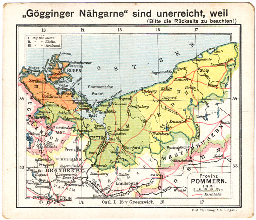 Flemmings Reklame-Atlas (ca. 1910)
(7) Provinz Pommern