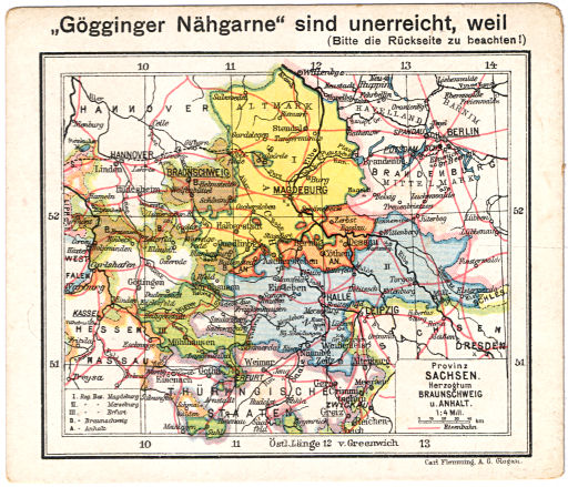 Flemmings Reklame-Atlas (ca. 1910)
(10) Provinz Sachsen. Herzogtum Braunschweig u. Anhalt