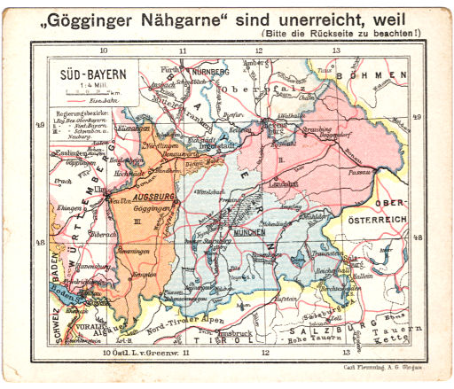 Flemmings Reklame-Atlas (ca. 1910)
(17) Süd-Bayern