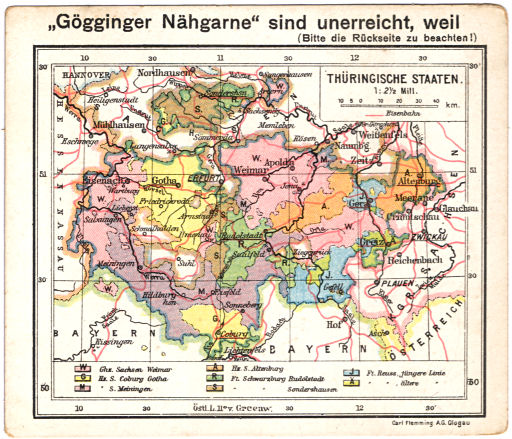 Flemmings Reklame-Atlas (ca. 1910)
(22) Thüringische Staaten