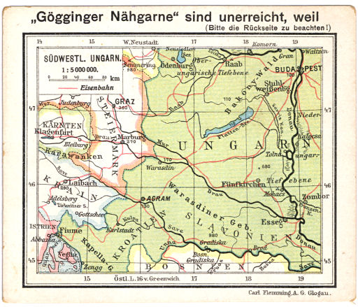 Flemmings Reklame-Atlas (ca. 1910)
(32) Südwestl. Ungarn