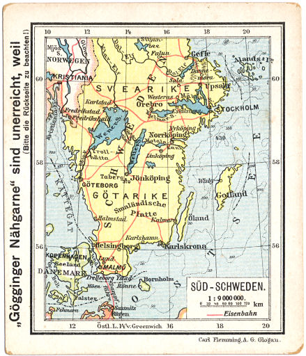 Flemmings Reklame-Atlas (ca. 1910)
(51) Süd-Schweden