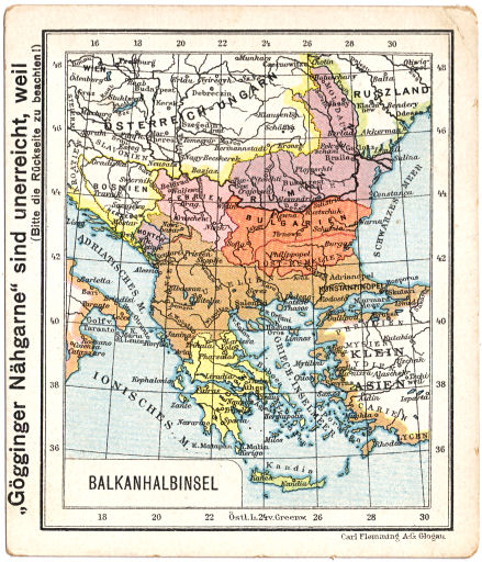 Flemmings Reklame-Atlas (ca. 1910)
(55) Balkanhalbinsel