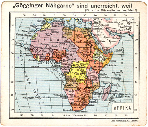 Flemmings Reklame-Atlas (ca. 1910)
(57) Afrika