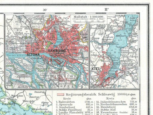 Hand-Atlas Otto Herkt (ca. 1910)
18a. Hamburg, Kiel