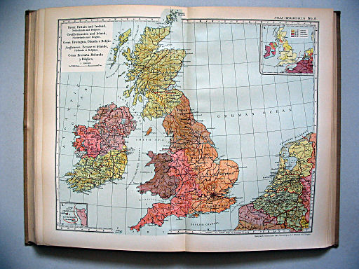 Atlas Hierarchicus 1929
8. Great Britain and Ireland, Netherlands and Belgium
Groot-Brittannië, Ierland, Nederland, België / Great Britain, Ireland, Netherlands and Belgium