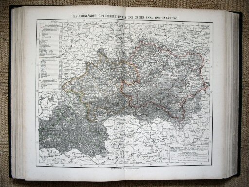 Sohr-Berghaus Hand-Atlas 1883 (100)
33. Die Kronländer Oesterreich unter und ob der Enns und Salzburg