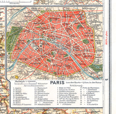 Sohr-Berghaus, Handatlas, 9. Aufl.
26b. Paris
Parijs / Paris