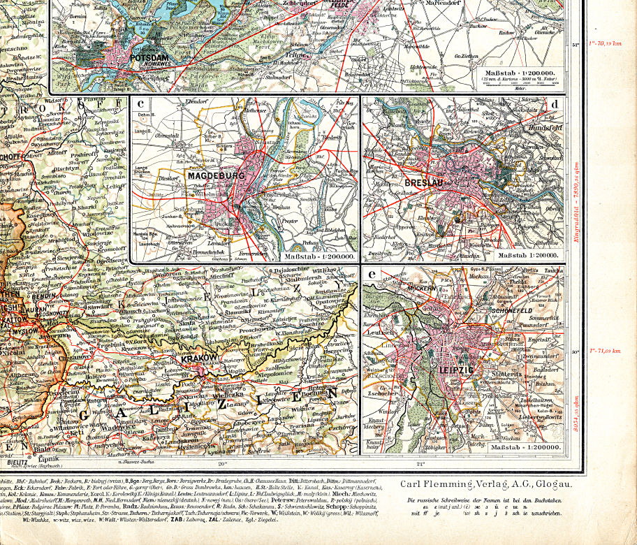 Sohr-Berghaus, Handatlas, 9. Aufl.
15c. Magdeburg  15d. Breslau  15e. Leipzig
Magdebrug, Breslau (Wrocław), Leipzig