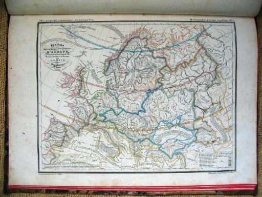 Heck, Atlas géographique, astronomique et historique
27. Europe, système hydrographique et orographique