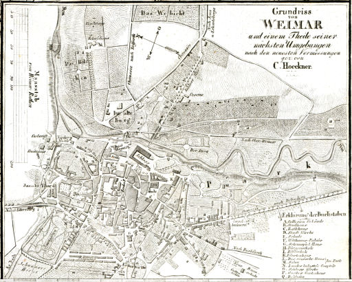 Hand-Atlas der Erde und des Himmels (1855)
25a. Grundriss von Weimar