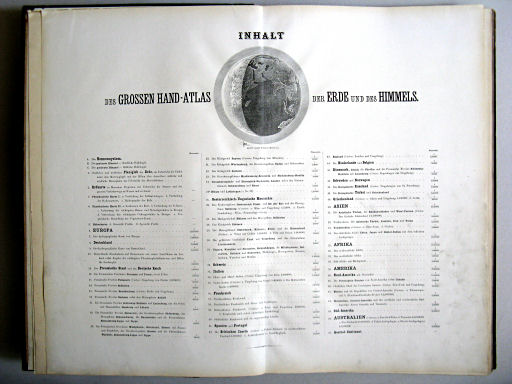 Hand-Atlas des Himmels und der Erde (1876)
Inhoudsopgave / Table of contents