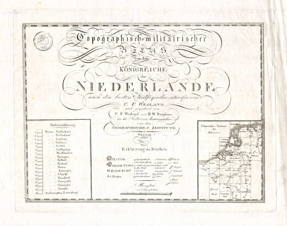 Topographisch-militairischer Atlas der Niederlande (1820)
Duitstalige titel / German language title