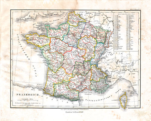 Glaser's Atlas über alle Theile der Erde (1842)
4. Frankreich