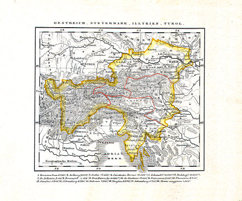 Glaser's Kleiner Atlas (ca. 1848)
10. Oestreich, Steyermark, Illyrien, Tyrol