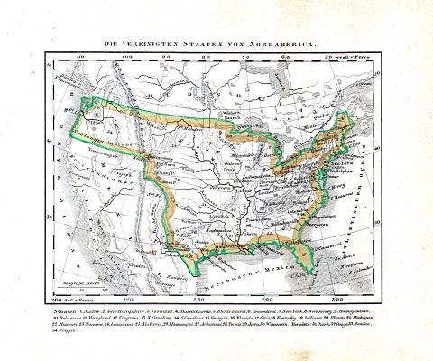 Glaser's Kleiner Atlas (ca. 1848)
24. Die Vereinigten Staaten von Nordamerica