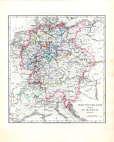 Dr. Carl Glaser's Schul-Atlas (1846)
6. Deutschland und die Schweiz (politisch)