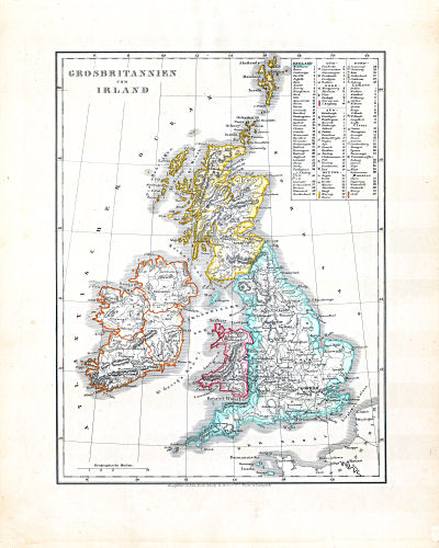 Dr. Carl Glaser's Schul-Atlas (1846)
16. Grosbritannien und Irland