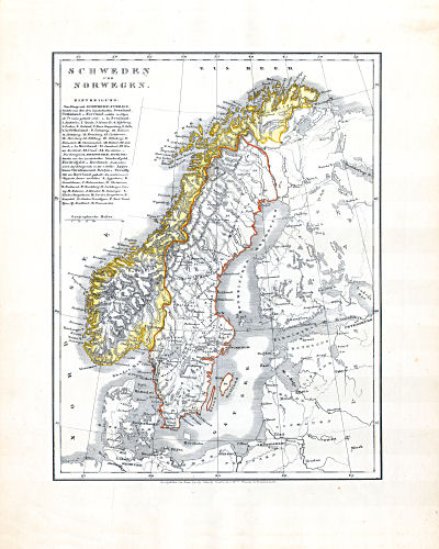 Dr. Carl Glaser's Schul-Atlas (1846)
19. Schweden und Norwegen