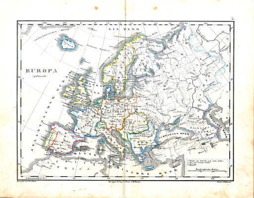 Dr. Carl Glaser's Schul-Atlas (1854)
5. Europa (politisch)