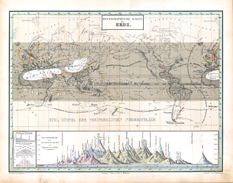 Glaser's Topisch-Physikalischer Atlas (1855)
5. Hyetographische Karte der Erde