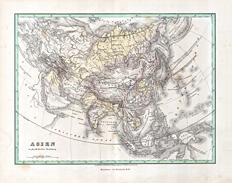 Glaser's Topisch-Physikalischer Atlas (1855)
15. Asien in physikalischer Beziehung