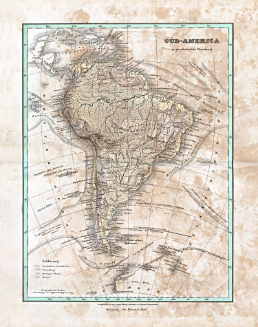 Glaser's Topisch-Physikalischer Atlas (1855)
18. Süd-America in physikalischer Beziehung