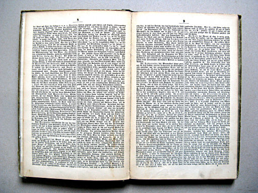Glaser's Topisch-Physikalischer Atlas (1855)
Tekstdeel p. 8-9 / Text section p. 8-9