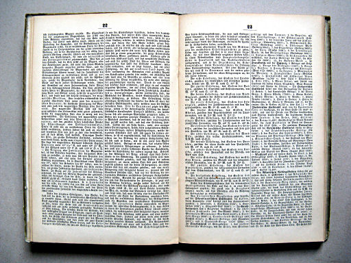 Glaser's Topisch-Physikalischer Atlas (1855)
Tekstdeel p. 22-23 / Text section p. 22-23