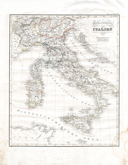 Glaser's Vollständiger Atlas (1840)
10. Generalkarte von Italien