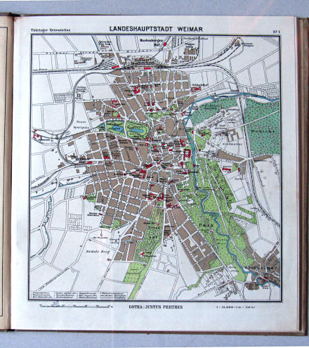 Haack, Thüringer Schulatlas, 1926
1. Landeshauptstadt Weimar