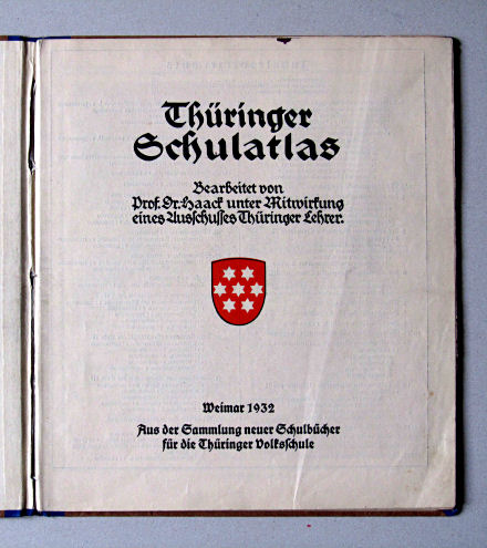 Haack, Thüringer Schulatlas, 1932
Titelpagina