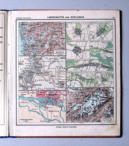 Haack, Thüringer Schulatlas, 1932
1. Landschaften und Siedlungen