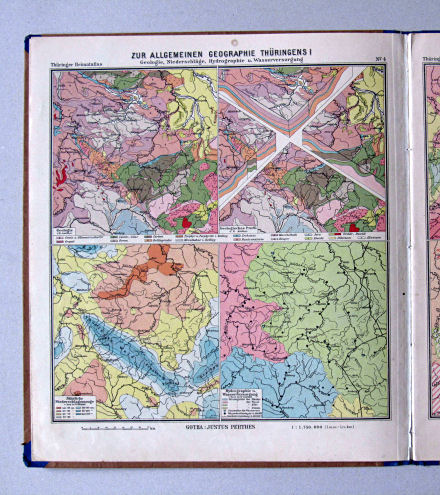 Haack, Thüringer Schulatlas, 1932
4. Zur allgemeinen Geographie Thüringens I